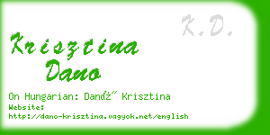 krisztina dano business card